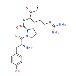 ChemSpider 2D Image | H-D-Tyr-Pro-Arg-chloromethylketone | C21H31ClN6O4