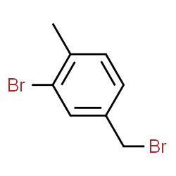 ChemSpider 2D Image | 2-Bromo-4-(bromomethyl)-1-methylbenzene | C8H8Br2