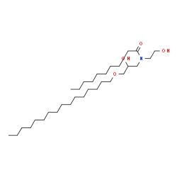 ChemSpider 2D Image | N-[3-(Hexadecyloxy)-2-hydroxypropyl]-N-(2-hydroxyethyl)decanamide | C31H63NO4