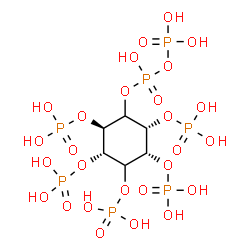 ChemSpider 2D Image | (2R,3R,5S,6R)-2,3,4,5,6-Pentakis(phosphonooxy)cyclohexyl trihydrogen diphosphate | C6H19O27P7
