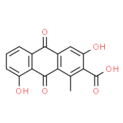 ChemSpider 2D Image | 3,8-dihydroxy-1-methylanthraquinone-2-carboxylic acid | C16H10O6