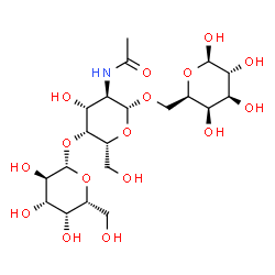 ChemSpider 2D Image | beta-D-Galactopyranosyl-(1->4)-2-acetamido-2-deoxy-beta-D-galactopyranosyl-(1->6)-beta-D-galactopyranose | C20H35NO16