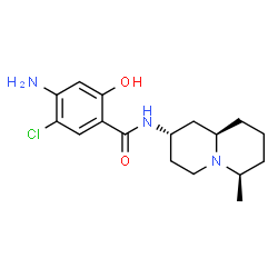ChemSpider 2D Image | 4-Amino-5-chloro-2-hydroxy-N-[(2S,6R,9aR)-6-methyloctahydro-2H-quinolizin-2-yl]benzamide | C17H24ClN3O2