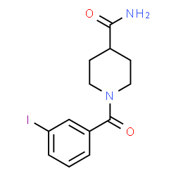 ChemSpider 2D Image | 1-(3-Iodobenzoyl)-4-piperidinecarboxamide | C13H15IN2O2