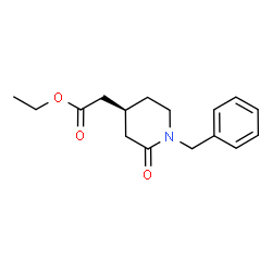 ChemSpider 2D Image | Ethyl [(4S)-1-benzyl-2-oxo-4-piperidinyl]acetate | C16H21NO3