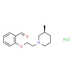 ChemSpider 2D Image | 2-{2-[(3S)-3-Methyl-1-piperidinyl]ethoxy}benzaldehyde hydrochloride (1:1) | C15H22ClNO2