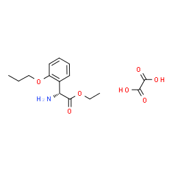 ChemSpider 2D Image | Ethyl (2R)-amino(2-propoxyphenyl)acetate ethanedioate (1:1) | C15H21NO7