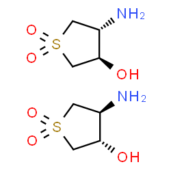 ChemSpider 2D Image | (3R,4R)-4-Aminotetrahydro-3-thiopheneol 1,1-dioxide - (3S,4S)-4-aminotetrahydro-3-thiopheneol 1,1-dioxide (1:1) | C8H18N2O6S2