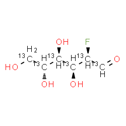 ChemSpider 2D Image | 2-Deoxy-2-fluoro-D-(~13~C_6_)glucose | 13C6H11FO5