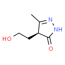 ChemSpider 2D Image | (4S)-4-(2-Hydroxyethyl)-5-methyl-2,4-dihydro-3H-pyrazol-3-one | C6H10N2O2