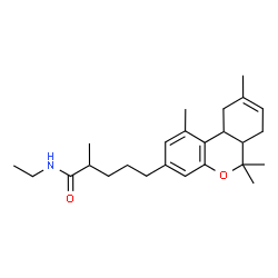 ChemSpider 2D Image | N-Ethyl-2-methyl-5-(1,6,6,9-tetramethyl-6a,7,10,10a-tetrahydro-6H-benzo[c]chromen-3-yl)pentanamide | C25H37NO2