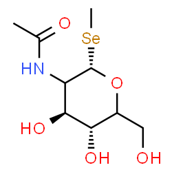 ChemSpider 2D Image | Methyl 2-acetamido-2-deoxy-1-seleno-alpha-L-threo-hexopyranoside | C9H17NO5Se