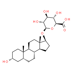 ChemSpider 2D Image | (3alpha,5beta,17beta)-3-Hydroxyandrostan-17-yl beta-D-glucopyranosiduronic acid | C25H40O8