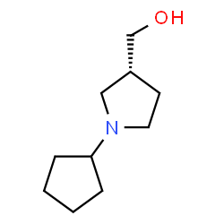 ChemSpider 2D Image | [(3R)-1-Cyclopentyl-3-pyrrolidinyl]methanol | C10H19NO