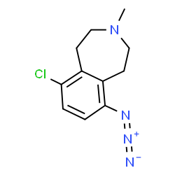 ChemSpider 2D Image | 6-Azido-9-chloro-3-methyl-2,3,4,5-tetrahydro-1H-3-benzazepine | C11H13ClN4