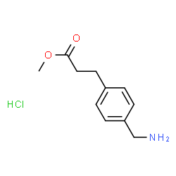 ChemSpider 2D Image | Methyl 3-[4-(aminomethyl)phenyl]propanoate hydrochloride (1:1) | C11H16ClNO2