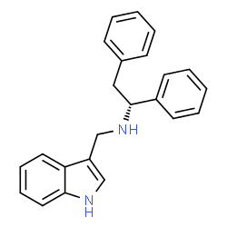 ChemSpider 2D Image | (1R)-N-(1H-Indol-3-ylmethyl)-1,2-diphenylethanamine | C23H22N2