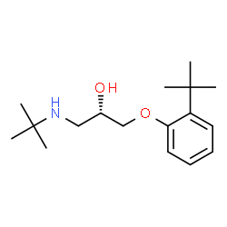 ChemSpider 2D Image | (2S)-1-[(2-Methyl-2-propanyl)amino]-3-[2-(2-methyl-2-propanyl)phenoxy]-2-propanol | C17H29NO2