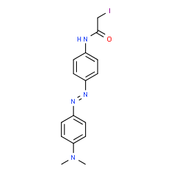 ChemSpider 2D Image | N-(4-{(E)-[4-(Dimethylamino)phenyl]diazenyl}phenyl)-2-iodoacetamide | C16H17IN4O