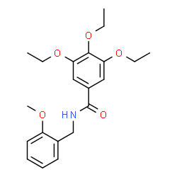 ChemSpider 2D Image | 3,4,5-Triethoxy-N-(2-methoxybenzyl)benzamide | C21H27NO5