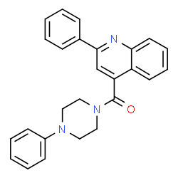 ChemSpider 2D Image | (4-Phenyl-1-piperazinyl)(2-phenyl-4-quinolinyl)methanone | C26H23N3O
