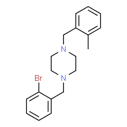ChemSpider 2D Image | 1-(2-Bromobenzyl)-4-(2-methylbenzyl)piperazine | C19H23BrN2