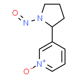 ChemSpider 2D Image | 3-(1-Nitroso-2-pyrrolidinyl)pyridine 1-oxide | C9H11N3O2