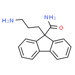 ChemSpider 2D Image | 9-(3-Aminopropyl)-9H-fluorene-9-carboxamide | C17H18N2O