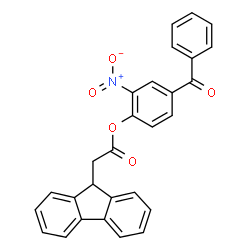 ChemSpider 2D Image | 4-Benzoyl-2-nitrophenyl 9H-fluorene-9-acetate | C28H19NO5