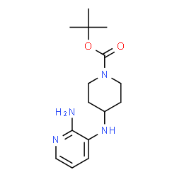 ChemSpider 2D Image | tert-Butyl-4-[(2-aminopyridin-3-yl)amino]piperidin-1-carboxylat | C15H24N4O2
