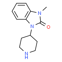 ChemSpider 2D Image | 1-methyl-3-(piperidin-4-yl)-1H-benzo[d]imidazol-2(3H)-one | C13H17N3O