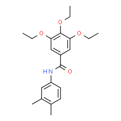 ChemSpider 2D Image | N-(3,4-Dimethylphenyl)-3,4,5-triethoxybenzamide | C21H27NO4