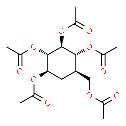 ChemSpider 2D Image | (1R,2S,3S,4R,5R)-5-(Acetoxymethyl)-1,2,3,4-cyclohexanetetrayl tetraacetate | C17H24O10