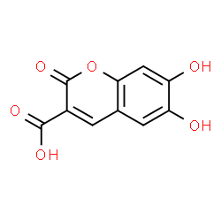ChemSpider 2D Image | 6,7-Dihydroxy-2-oxo-2H-chromene-3-carboxylic acid | C10H6O6