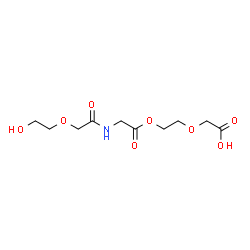 ChemSpider 2D Image | [2-({N-[(2-Hydroxyethoxy)acetyl]glycyl}oxy)ethoxy]acetic acid | C10H17NO8