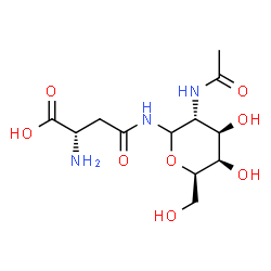 ChemSpider 2D Image | 2-Acetamido-N-L-beta-aspartyl-2-deoxy-D-galactopyranosylamine | C12H21N3O8