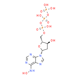 ChemSpider 2D Image | 2'-Deoxy-N-hydroxyadenosine 5'-(tetrahydrogen triphosphate) | C10H16N5O13P3