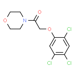 ChemSpider 2D Image | 1-(4-Morpholinyl)-2-(2,4,5-trichlorophenoxy)ethanone | C12H12Cl3NO3