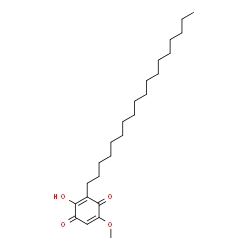 ChemSpider 2D Image | 2-Hydroxy-3-octadecyl-5-methoxy-1,4-benzoquinone | C25H42O4