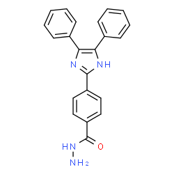 ChemSpider 2D Image | 4-(4,5-Diphenyl-1H-imidazol-2-yl)benzohydrazide | C22H18N4O