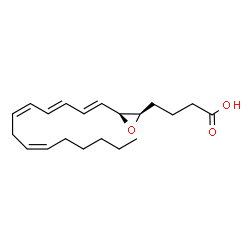 ChemSpider 2D Image | 4-{(2R,3S)-3-[(1E,3E,5Z,8Z)-1,3,5,8-Tetradecatetraen-1-yl]-2-oxiranyl}butanoic acid | C20H30O3