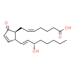 ChemSpider 2D Image | (5Z,8beta,12alpha,13E,15S)-15-Hydroxy-9-oxoprosta-5,10,13-trien-1-oic acid | C20H30O4