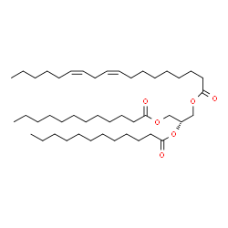 ChemSpider 2D Image | 2,3-Bis(dodecanoyloxy)propyl (9Z,12Z)-9,12-octadecadienoate | C45H82O6