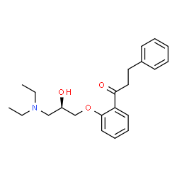 ChemSpider 2D Image | 1-{2-[(2R)-3-(Diethylamino)-2-hydroxypropoxy]phenyl}-3-phenyl-1-propanone | C22H29NO3