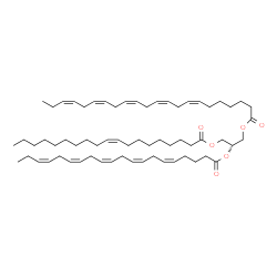 ChemSpider 2D Image | (2R)-2-[(5Z,8Z,11Z,14Z,17Z)-5,8,11,14,17-Icosapentaenoyloxy]-3-[(9Z)-9-nonadecenoyloxy]propyl (7Z,10Z,13Z,16Z,19Z)-7,10,13,16,19-docosapentaenoate | C64H102O6