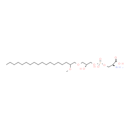 ChemSpider 2D Image | O-(Hydroxy{(2R)-2-hydroxy-3-[(2-methoxyoctadecyl)oxy]propoxy}phosphoryl)-L-serine | C25H52NO9P