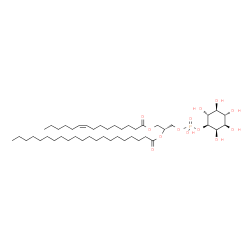 ChemSpider 2D Image | (2R)-1-[(Hydroxy{[(1S,2R,3R,4S,5S,6R)-2,3,4,5,6-pentahydroxycyclohexyl]oxy}phosphoryl)oxy]-3-[(9Z)-9-pentadecenoyloxy]-2-propanyl henicosanoate | C45H85O13P