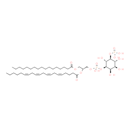 ChemSpider 2D Image | (2R)-1-(Heptadecanoyloxy)-3-[(hydroxy{[(1R,2R,3R,4R,5S,6R)-2,3,4,6-tetrahydroxy-5-(phosphonooxy)cyclohexyl]oxy}phosphoryl)oxy]-2-propanyl (5Z,8Z,11Z,14Z)-5,8,11,14-icosatetraenoate | C46H82O16P2