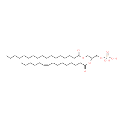 ChemSpider 2D Image | (2R)-2-[(9Z)-9-Pentadecenoyloxy]-3-(phosphonooxy)propyl heptadecanoate | C35H67O8P