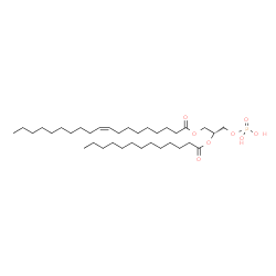 ChemSpider 2D Image | (2R)-3-(Phosphonooxy)-2-(tridecanoyloxy)propyl (9Z)-9-nonadecenoate | C35H67O8P